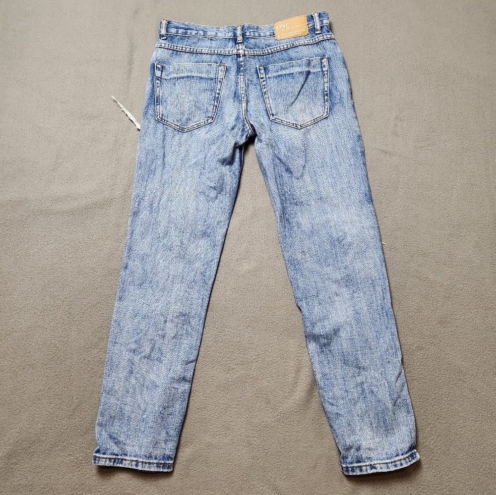 đ
șOne Teaspoon Awesome Baggies Distressed Boyfriend Jean Sz 26 - Picture 2 of 13